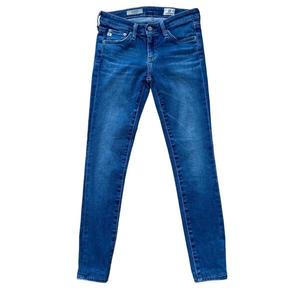 AG Adriano Goldschmied The Legging Super Skinny Jeans 24R Blue Cotton blend high - Picture 1 of 10
